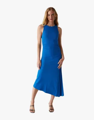Michael Stars Perez Ruched Sleeveless Midi Dress, Bahama