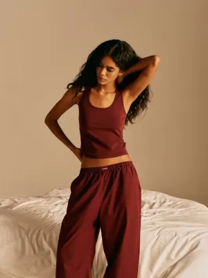 Modal Racer Vest - Burgundy