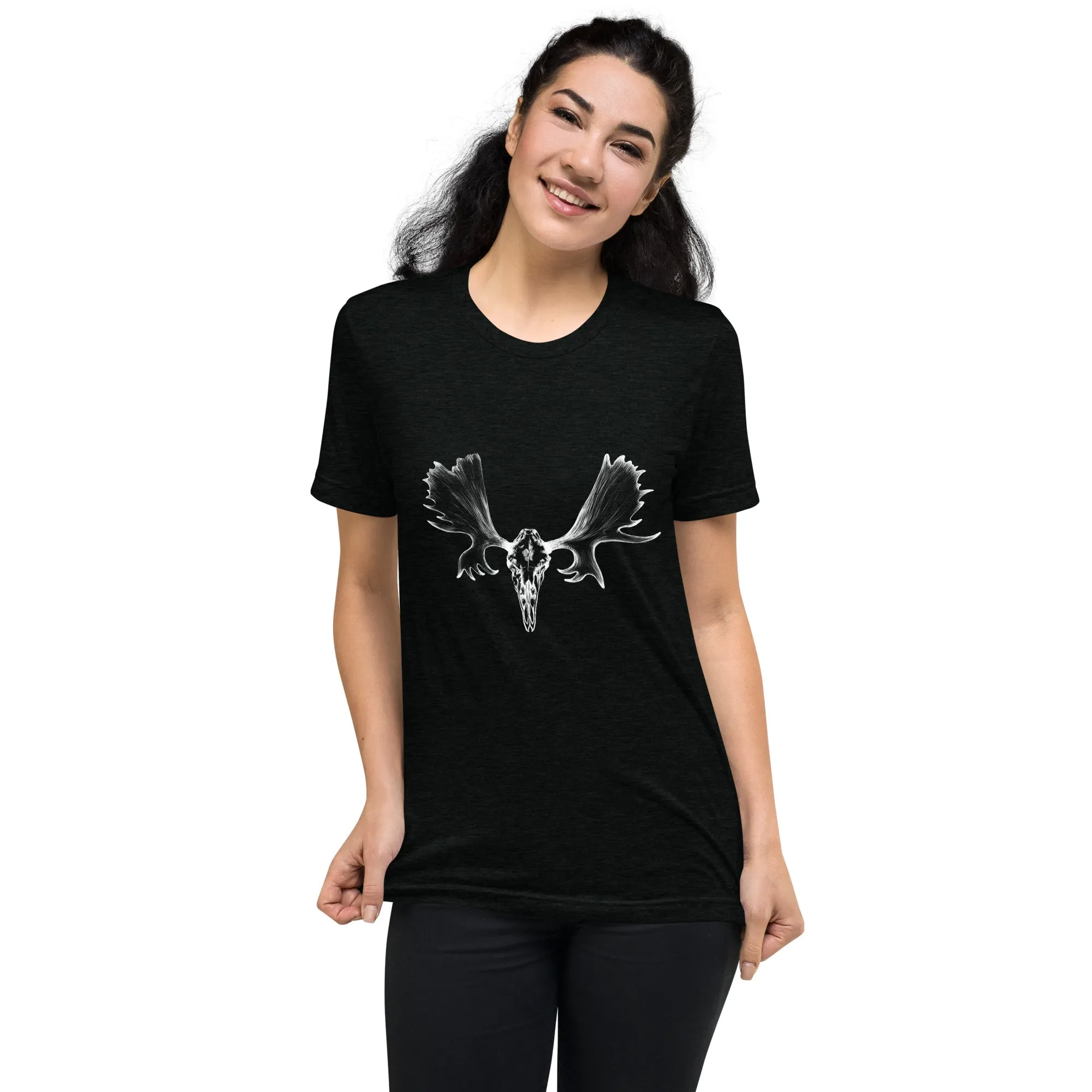 Moose Skull White Logo T-Shirt