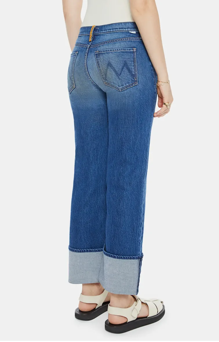 MOTHER DENIM CHECKERBOARD DUSTER FLOOD CUFF