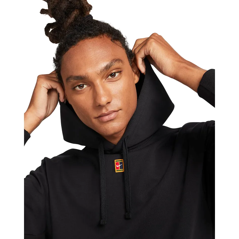 NikeCourt Men's Fleece Black Tennis Hoodie