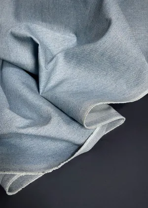 Organic Cotton 13oz Denim, Light Blue Grey