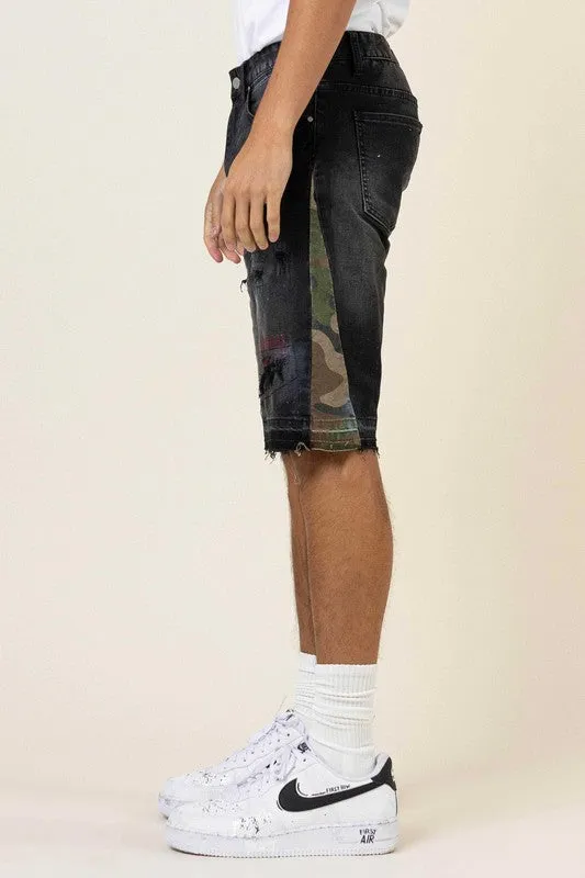 PANELED  RELEASED SHORTS