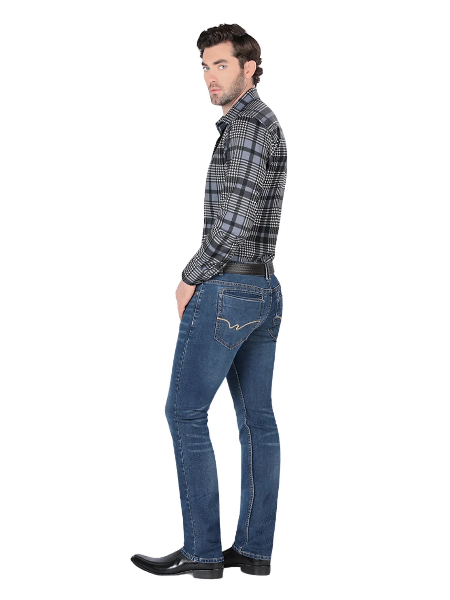 Pantalon Vaquero de Mezclilla Stretch para Hombre 'Montero' - ID: 5311