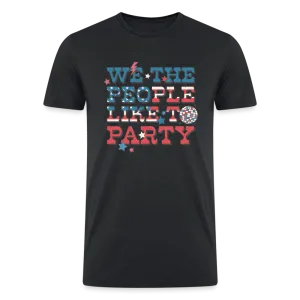 Patriotic Party Vibes: Tri-Blend Organic 4th of July Shirt with 'We the People Like to Party