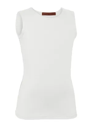PB&J Girls Modal Sleeveless Shell - White