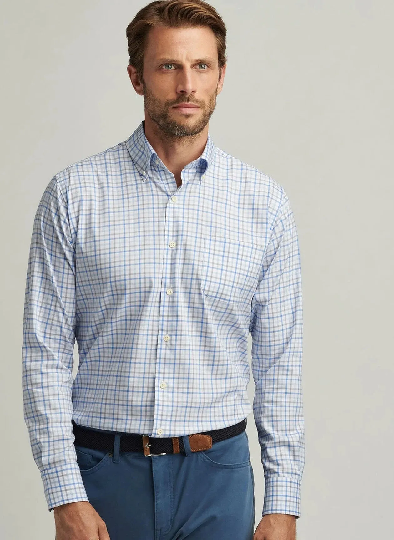 Peter Millar Calgary Crown Lite Cotton-Stretch Sport Shirt