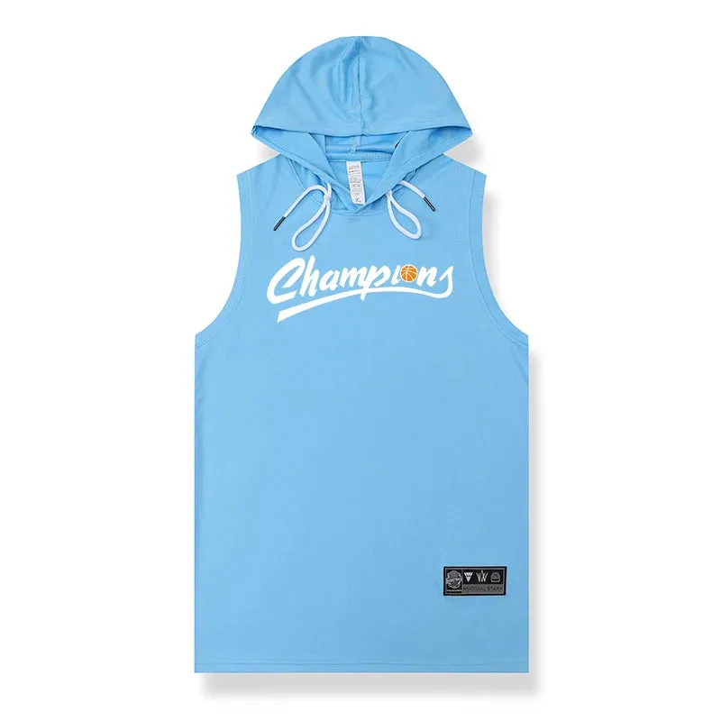 Power Up Your Workouts: Men's Hooded Tank Top for Fitness and Bodybuilding