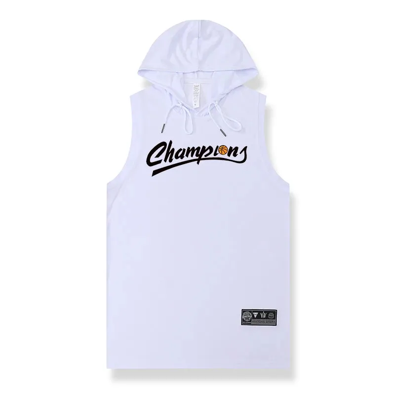 Power Up Your Workouts: Men's Hooded Tank Top for Fitness and Bodybuilding
