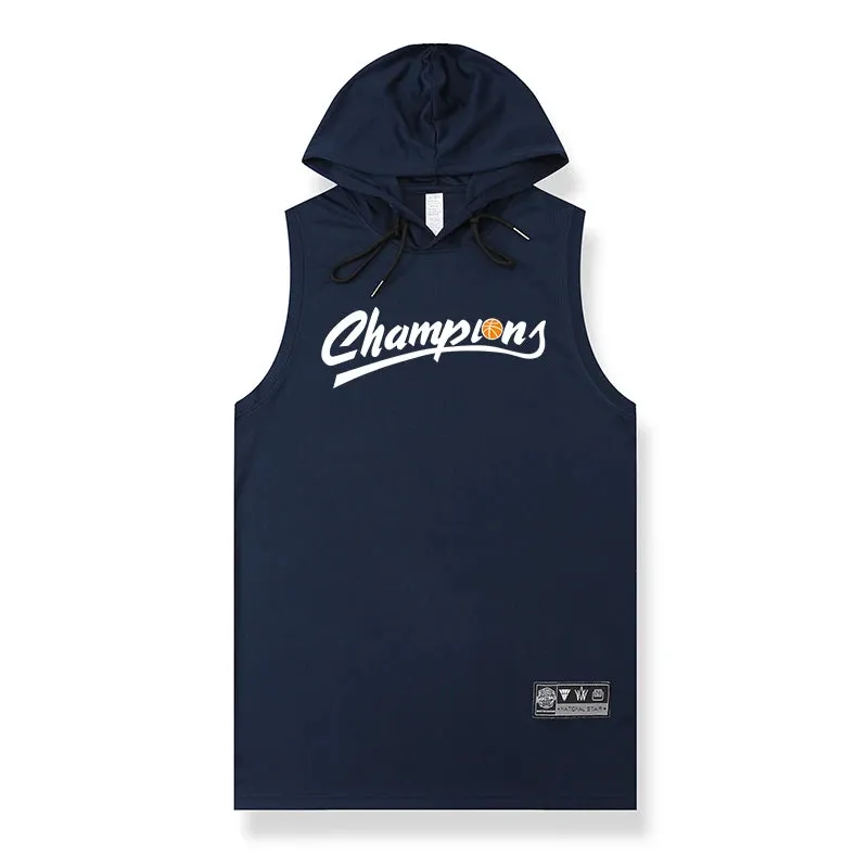 Power Up Your Workouts: Men's Hooded Tank Top for Fitness and Bodybuilding