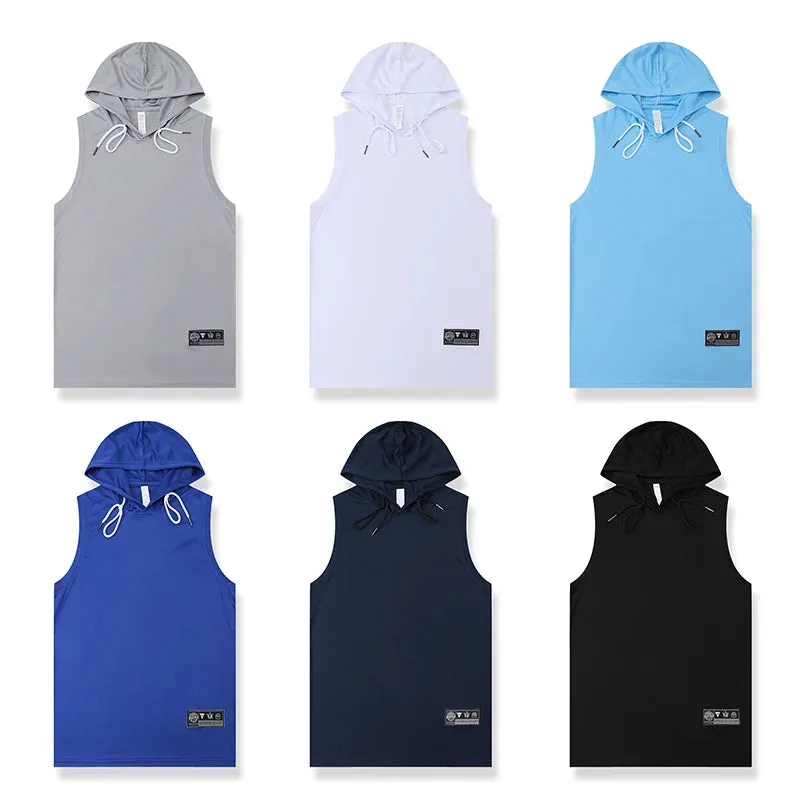 Power Up Your Workouts: Men's Hooded Tank Top for Fitness and Bodybuilding