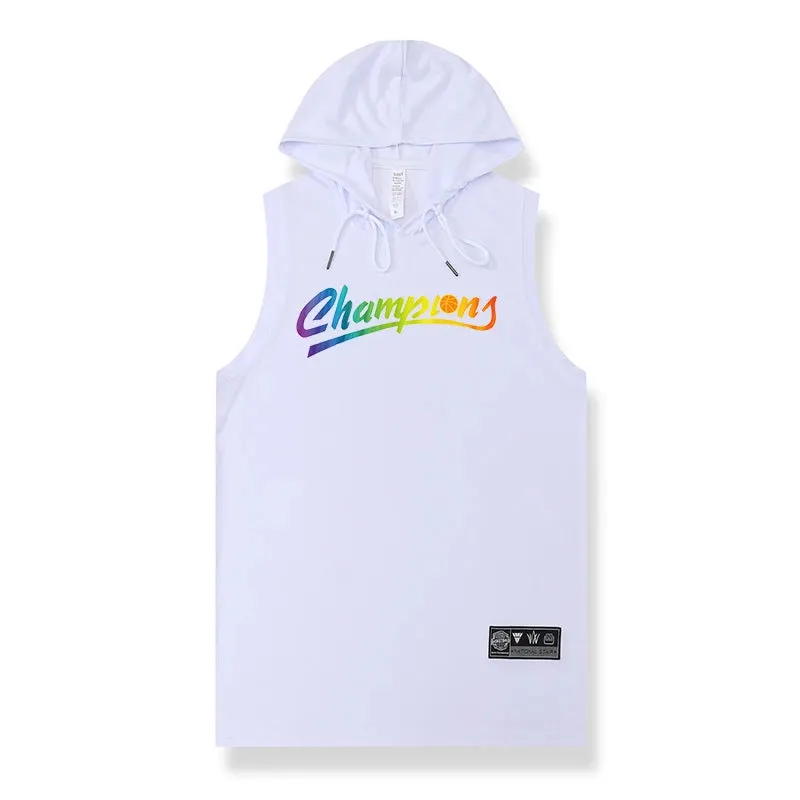 Power Up Your Workouts: Men's Hooded Tank Top for Fitness and Bodybuilding