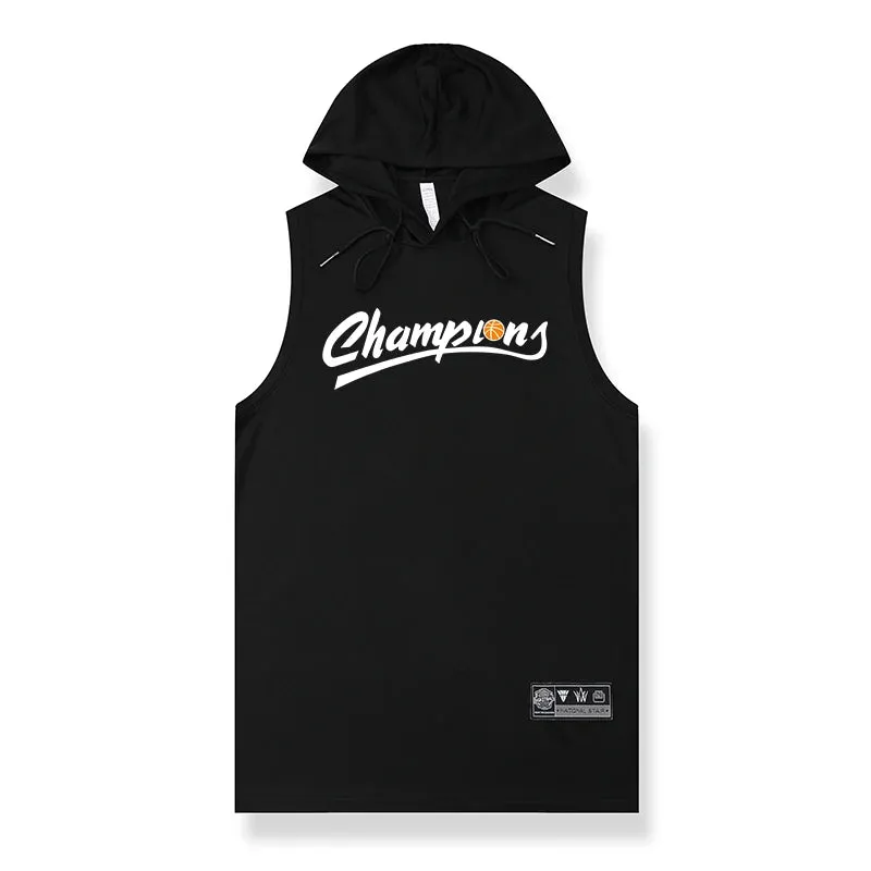 Power Up Your Workouts: Men's Hooded Tank Top for Fitness and Bodybuilding
