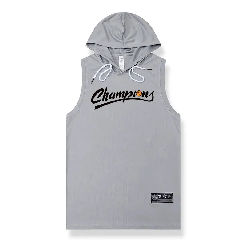 Power Up Your Workouts: Men's Hooded Tank Top for Fitness and Bodybuilding