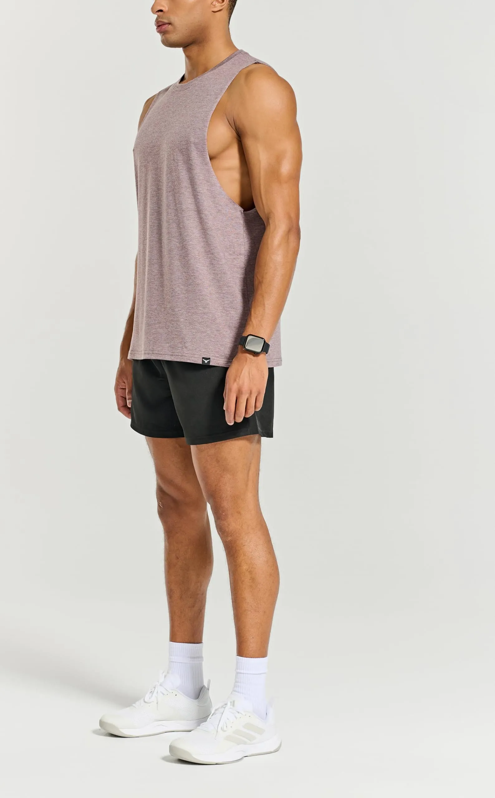 Project Titan Men's Workout Drop Arm Tank Top Cut Off Sleeveless Gym Shirts