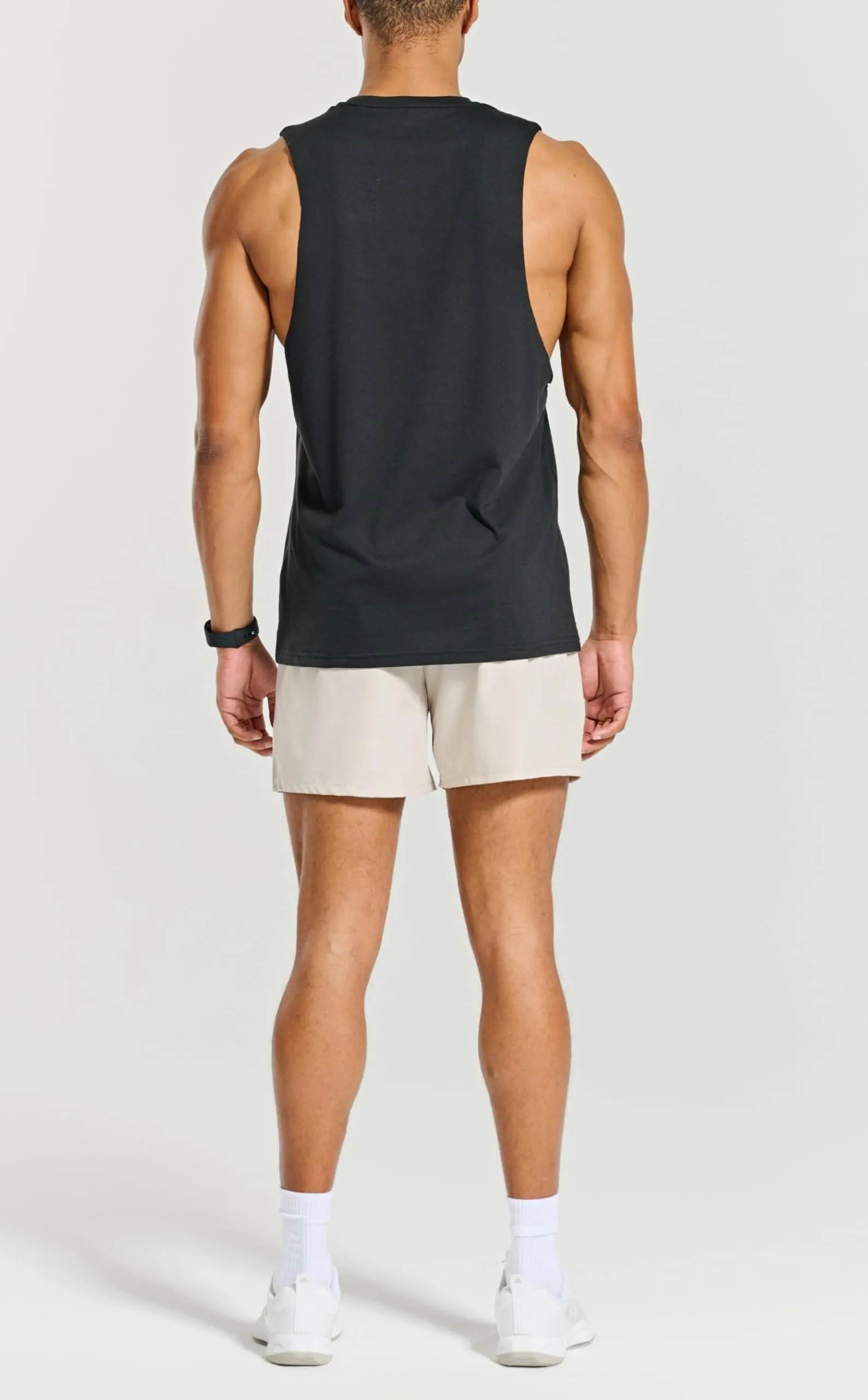 Project Titan Men's Workout Drop Arm Tank Top Cut Off Sleeveless Gym Shirts