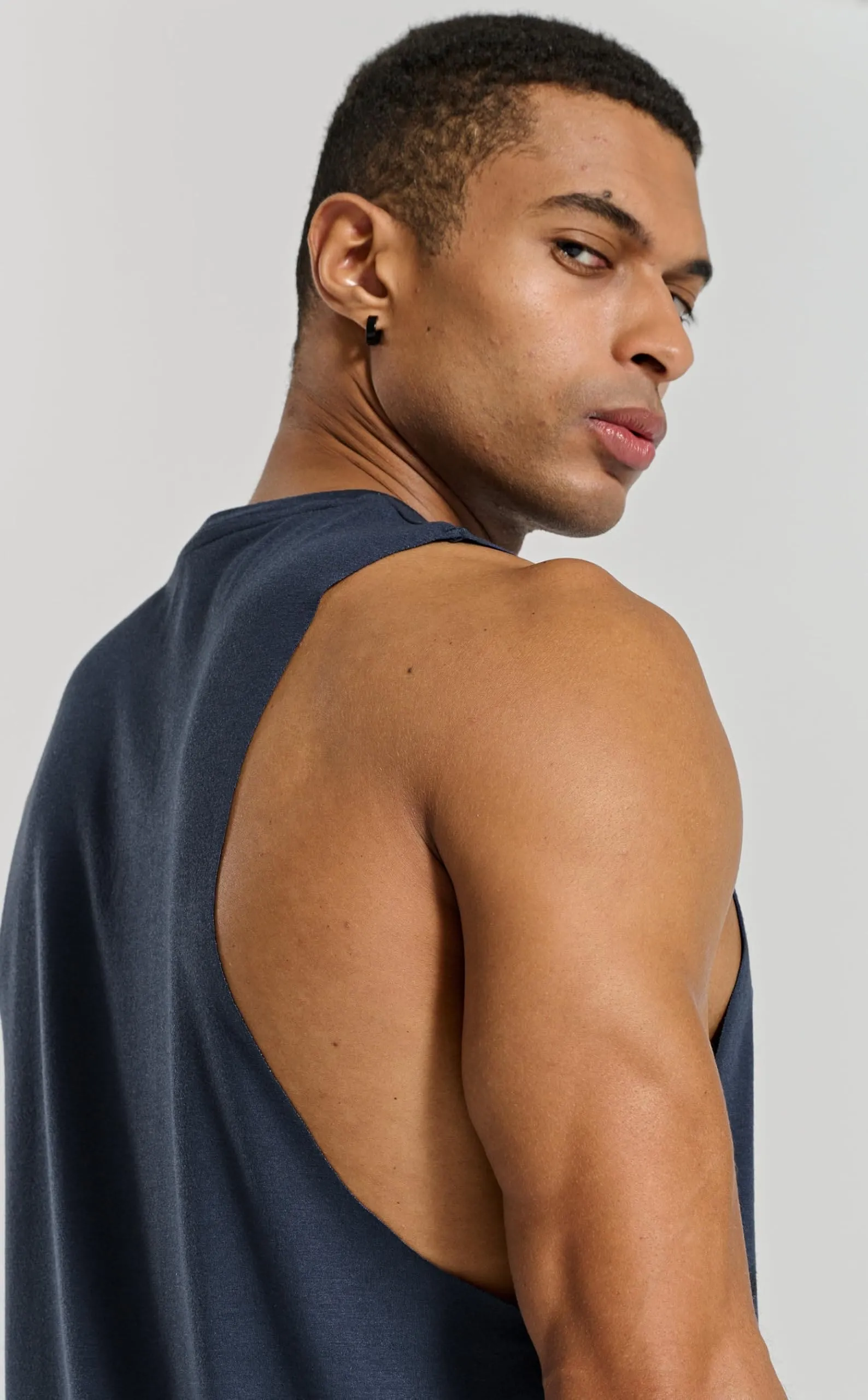 Project Titan Men's Workout Drop Arm Tank Top Cut Off Sleeveless Gym Shirts