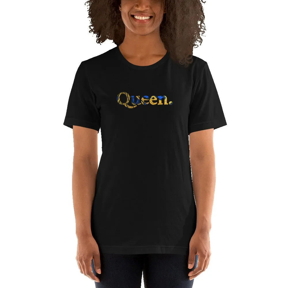 Queen African Print Color Short-Sleeve Unisex T-Shirt