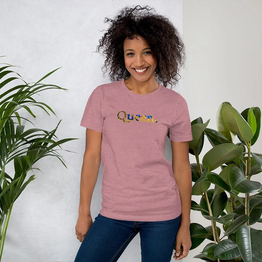 Queen African Print Color Short-Sleeve Unisex T-Shirt