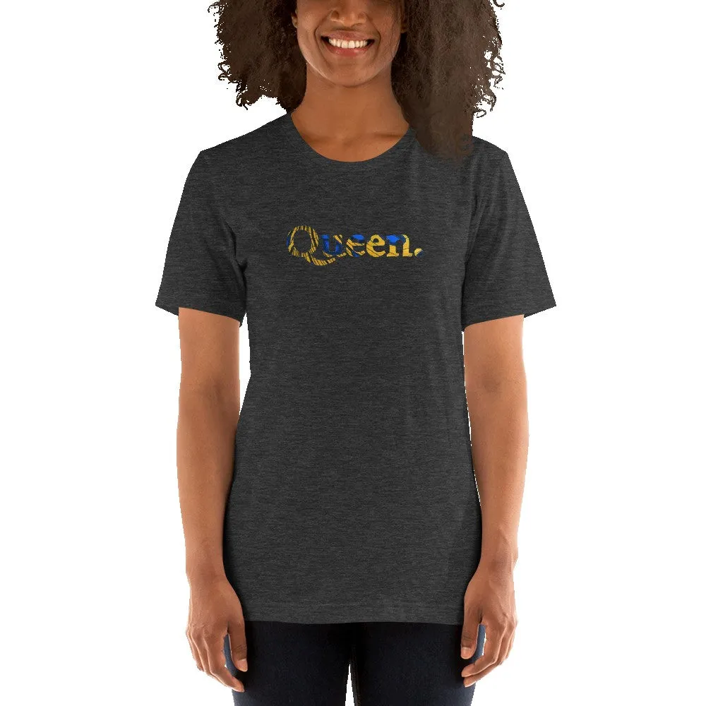 Queen African Print Color Short-Sleeve Unisex T-Shirt
