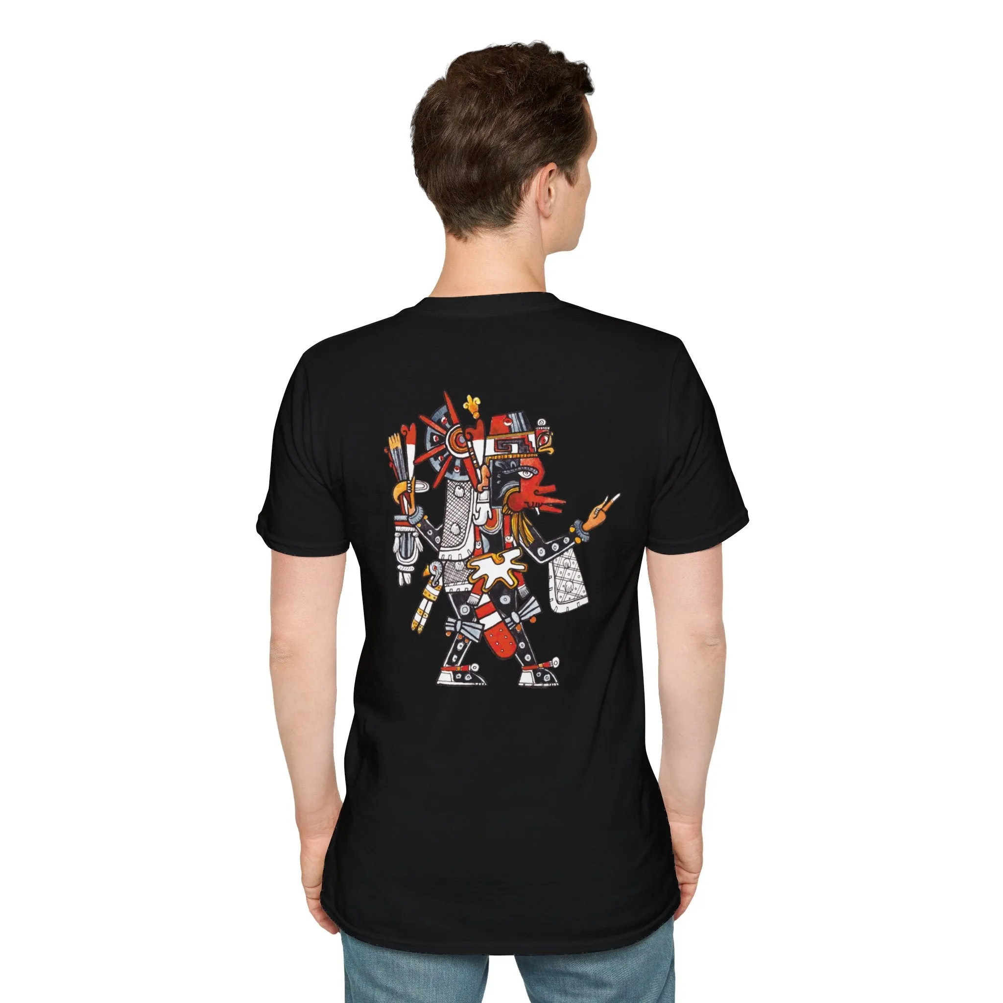 Quetzalcoatl Double sided Softstyle T-Shirt| east direction| aztec dance| danza azteca| apparel| clothing| tshirt