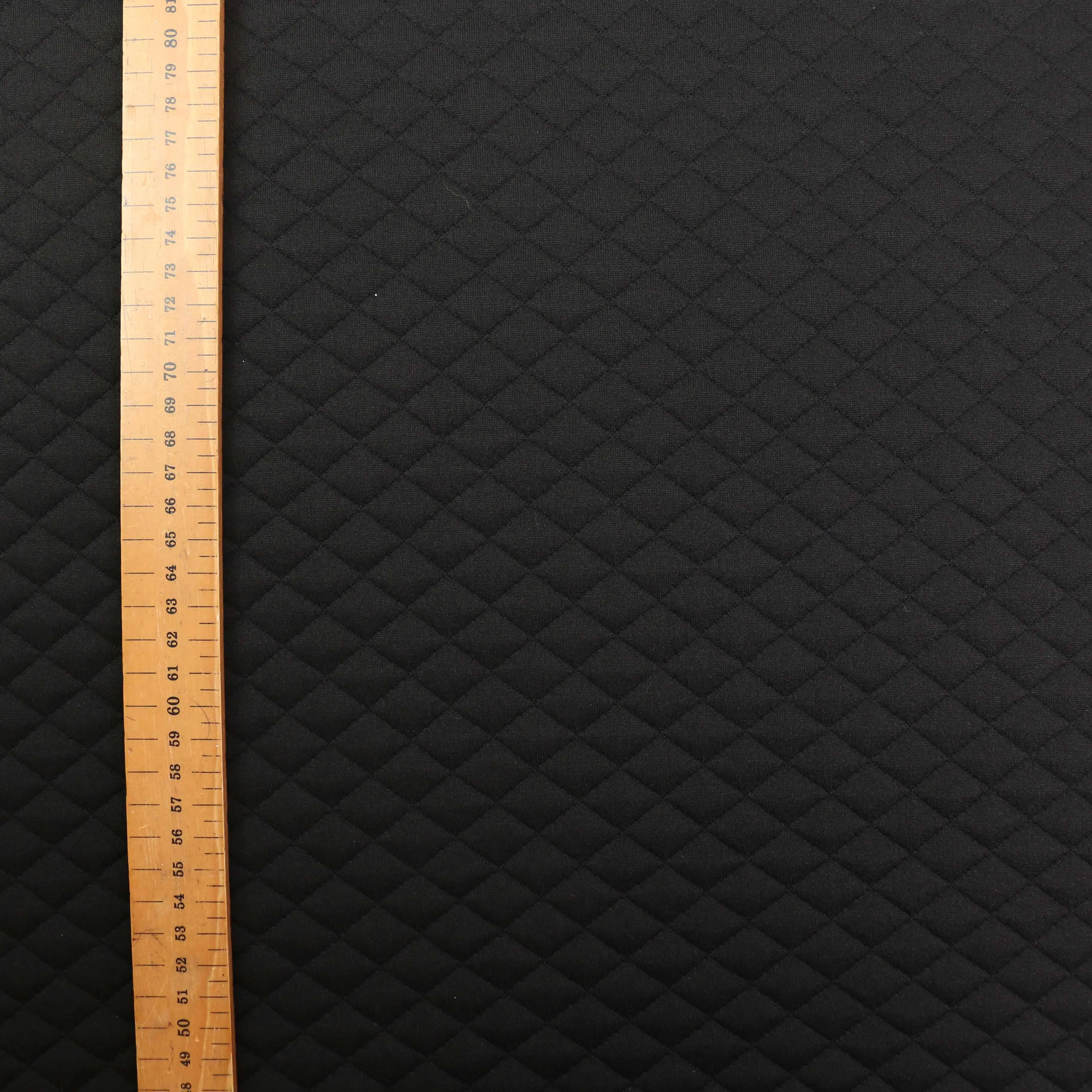 Quilted Jersey Fabric - Black diamond
