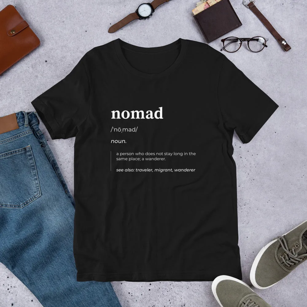 "Nomad- Definition- BLACK" Short-Sleeve Unisex T-Shirt