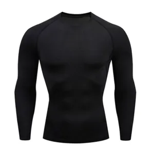 Rashguard Men: black long sleeve