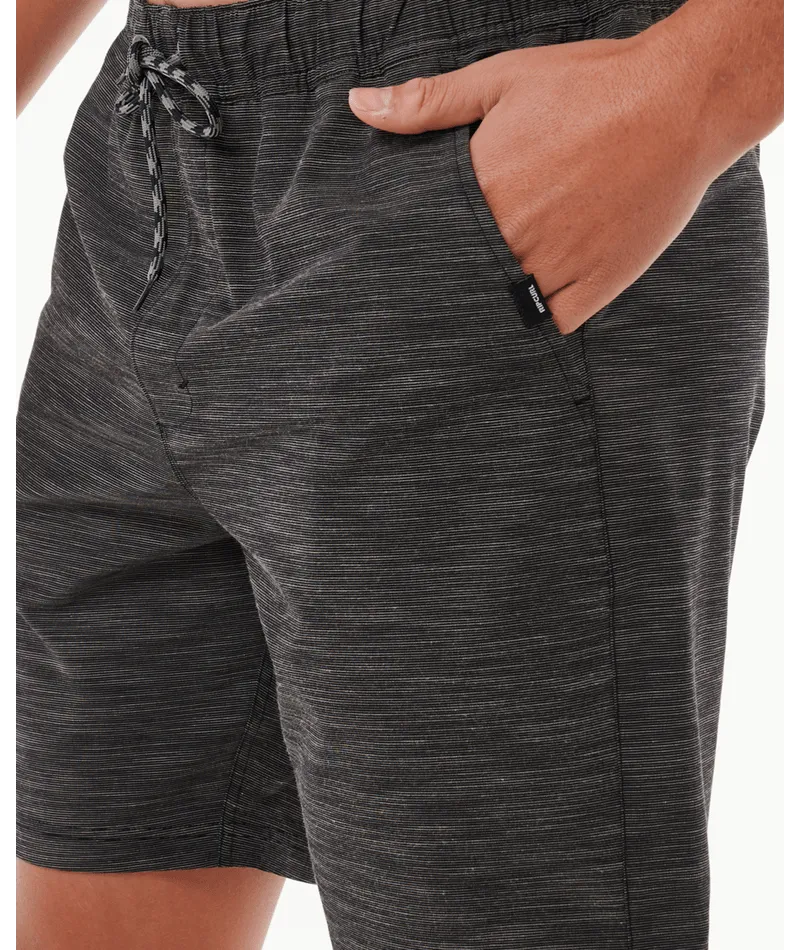 RIP CURL BOARDWALK JACKSON VOLLEY - BLACK