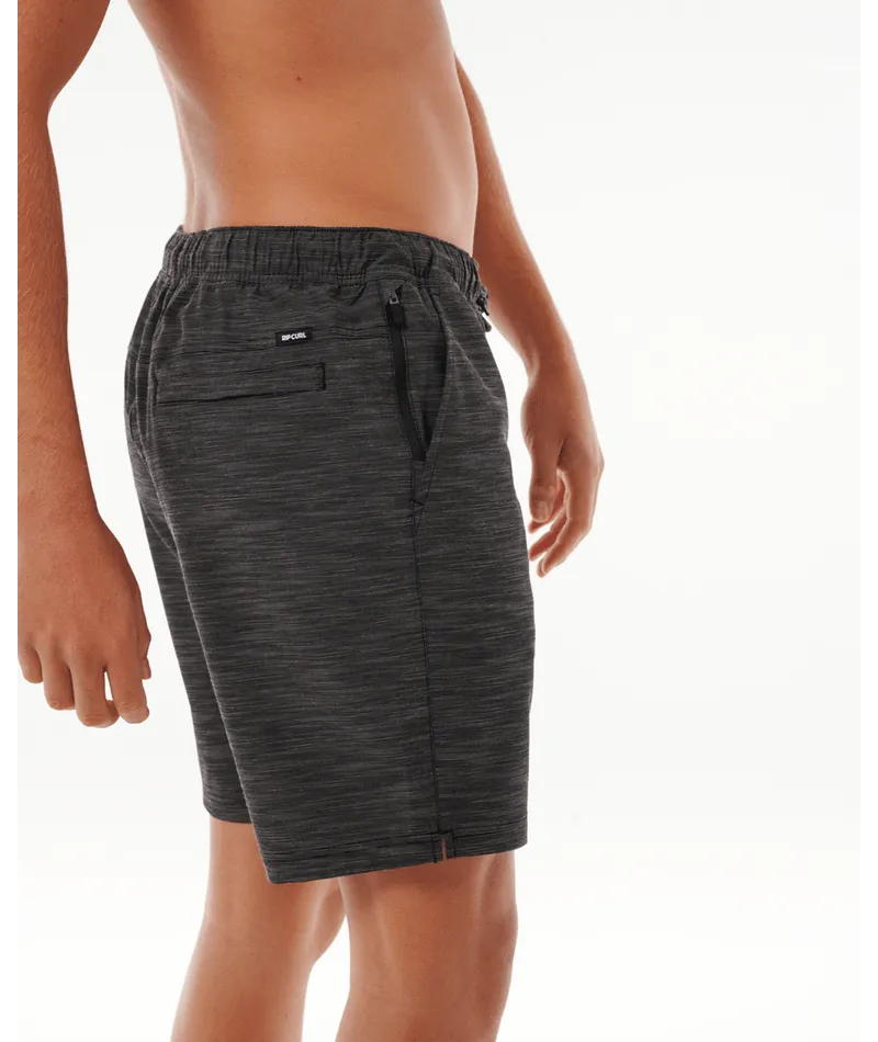 RIP CURL BOARDWALK JACKSON VOLLEY - BLACK