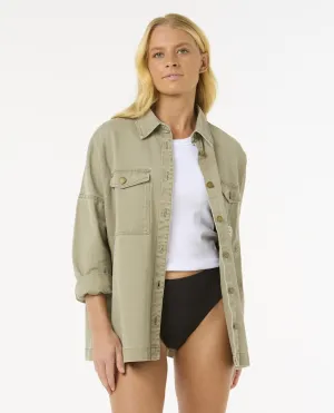 RIP CURL SAN CARLOS EMBROIDERED JACKET - SAGE