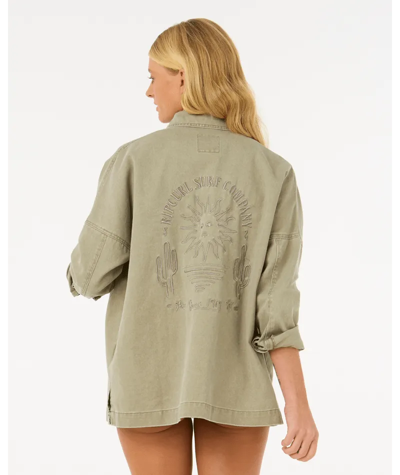 RIP CURL SAN CARLOS EMBROIDERED JACKET - SAGE