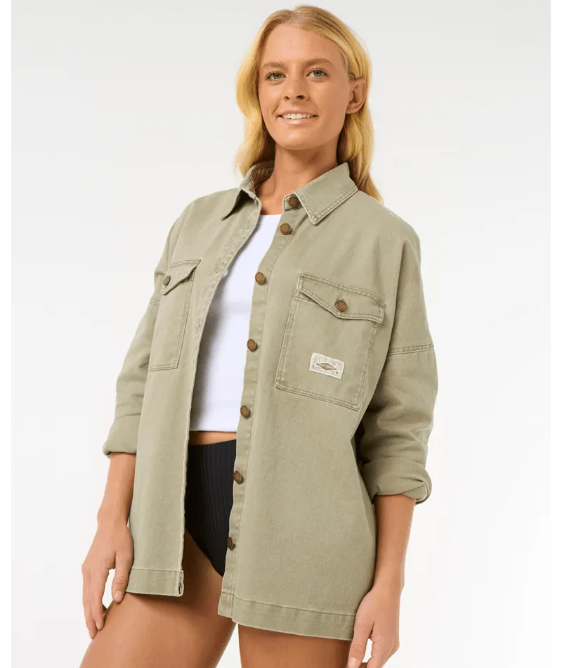 RIP CURL SAN CARLOS EMBROIDERED JACKET - SAGE