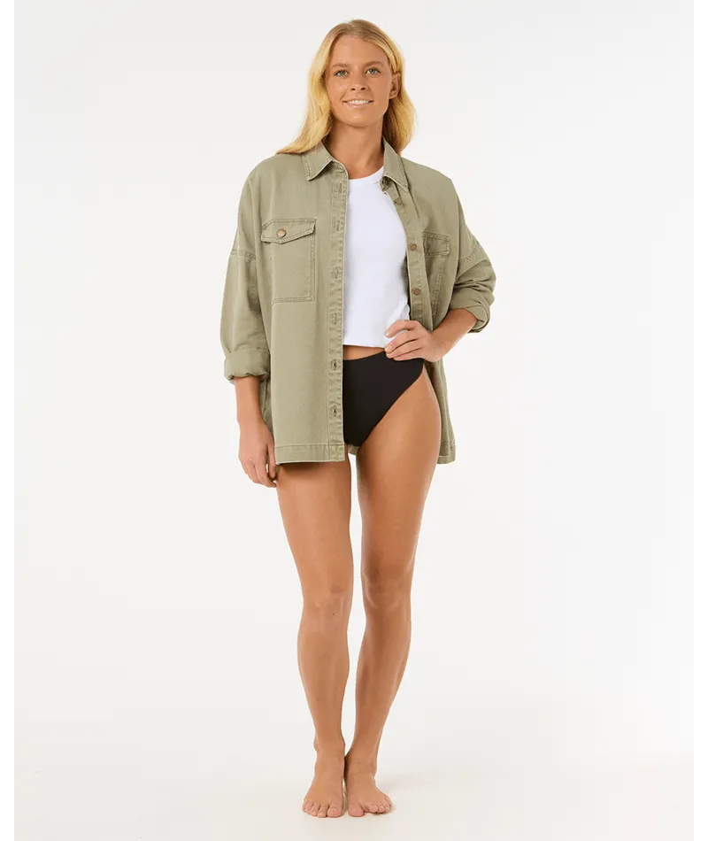 RIP CURL SAN CARLOS EMBROIDERED JACKET - SAGE