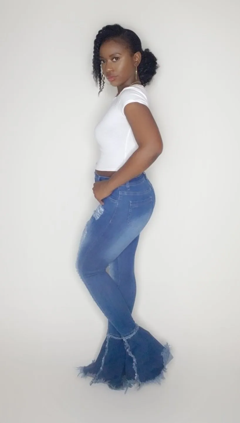 Ripped N Flare Jeans