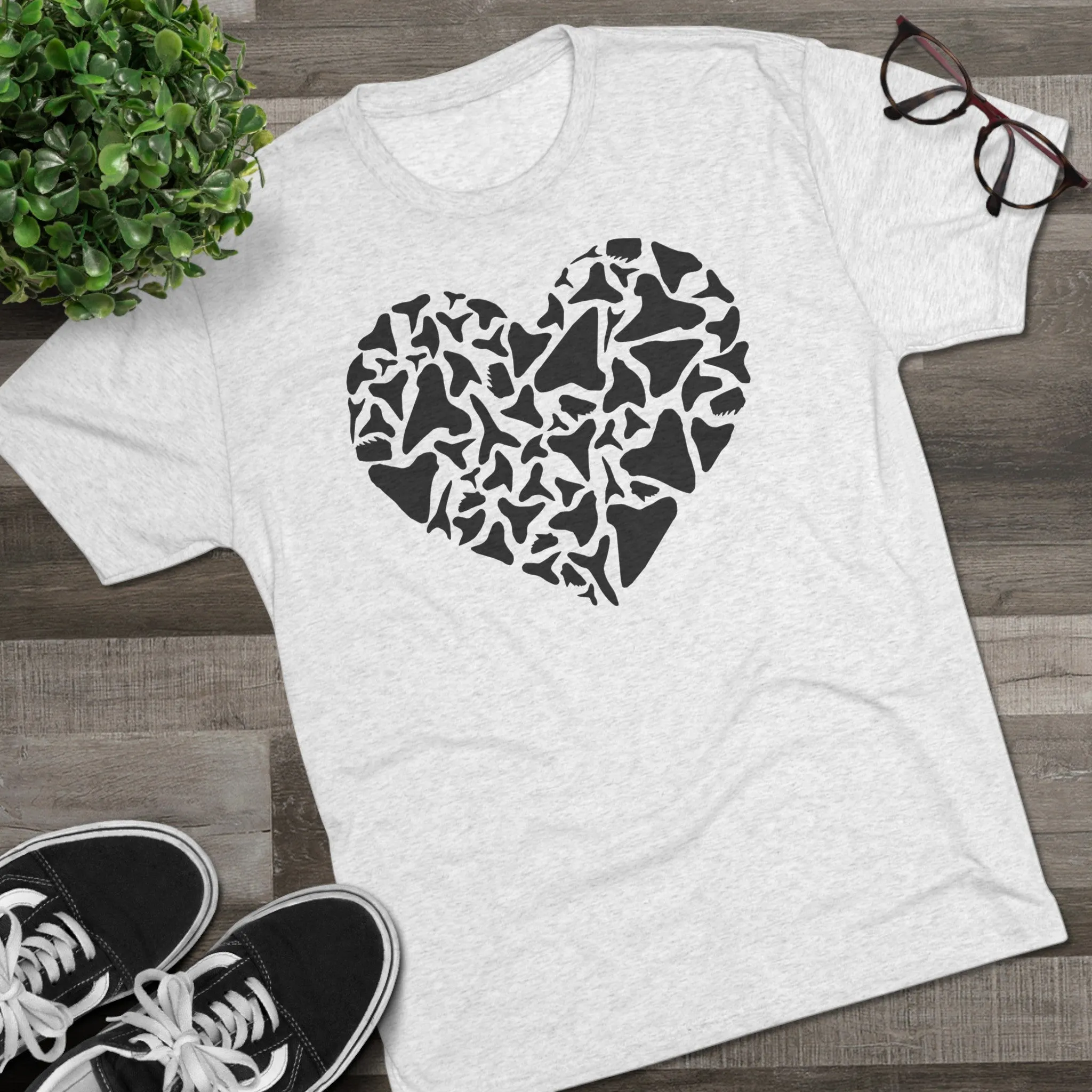 Shark Tooth Love - Tri-Blend