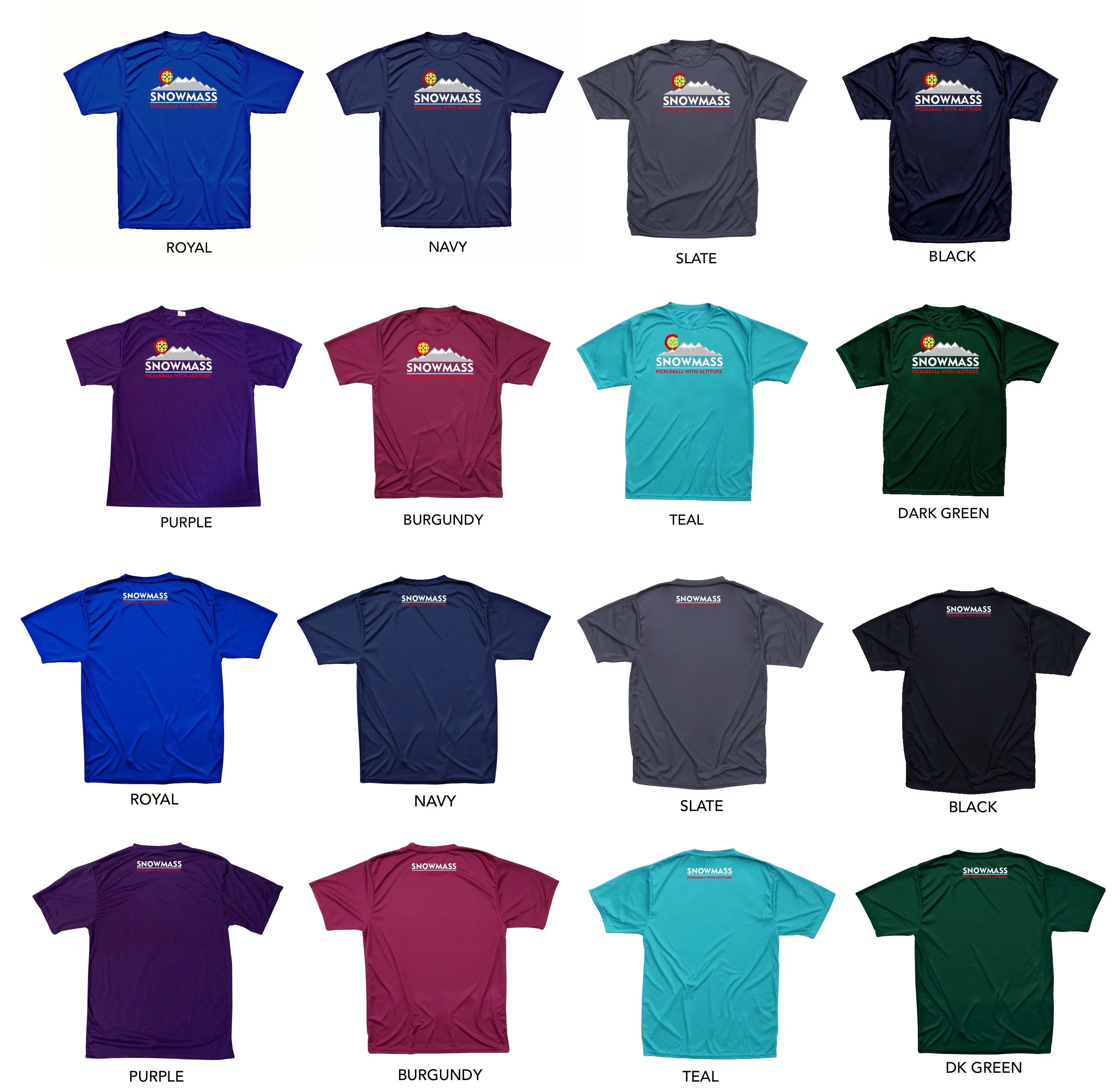 Snowmass Colorado Pickleball Performance Men's T-Shirt - Design 2