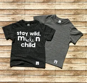 Stay Wild Moon Child Shirt - Space Shirt - Moon Shirt - 2nd Birthday Shirt - Two The Moon Shirt - Birthday Custom Shirt Triblend T Shirt