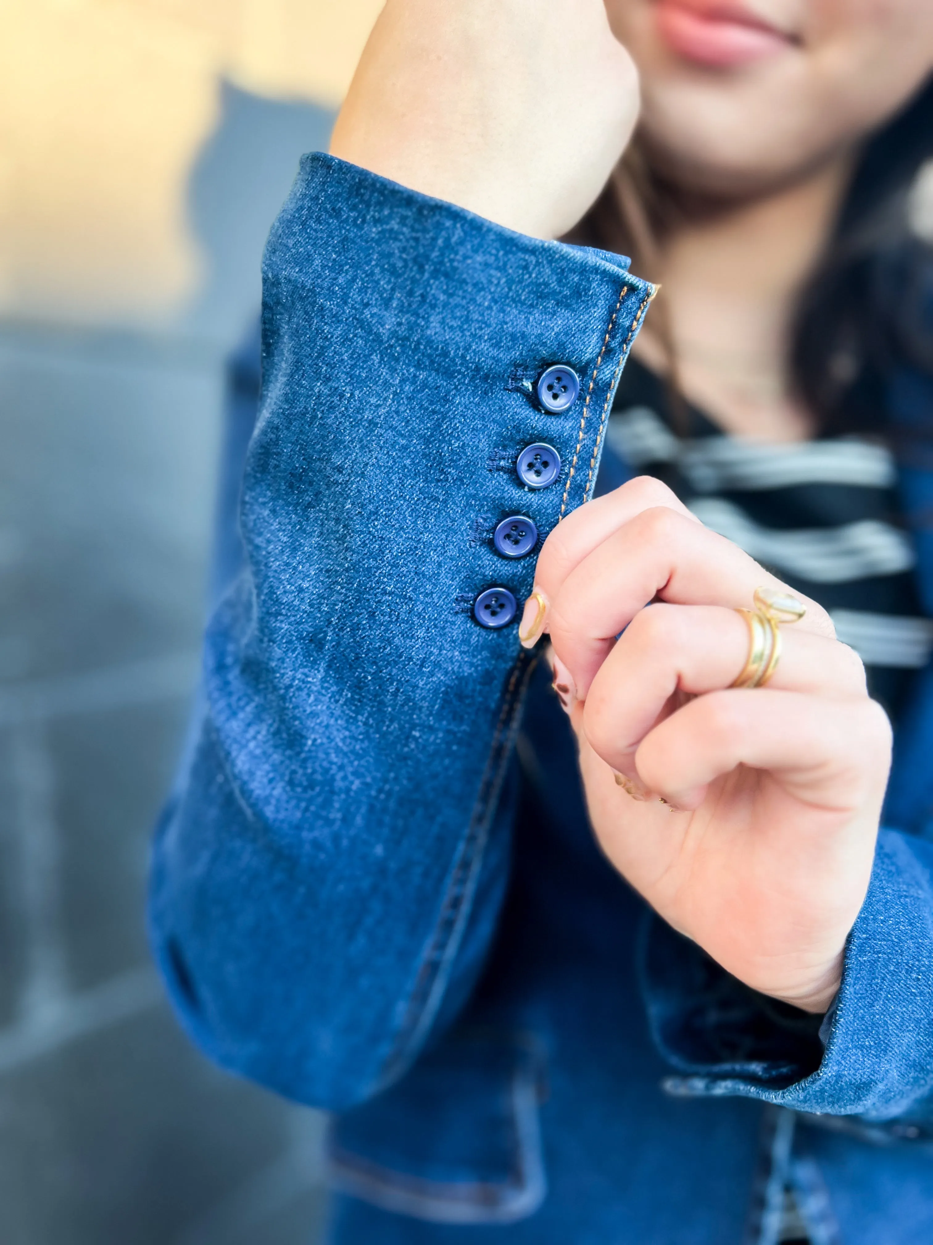 Sterling Premium Structured Lined Denim Blazer