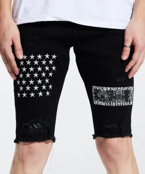 Summit Patchwork Shorts - Black
