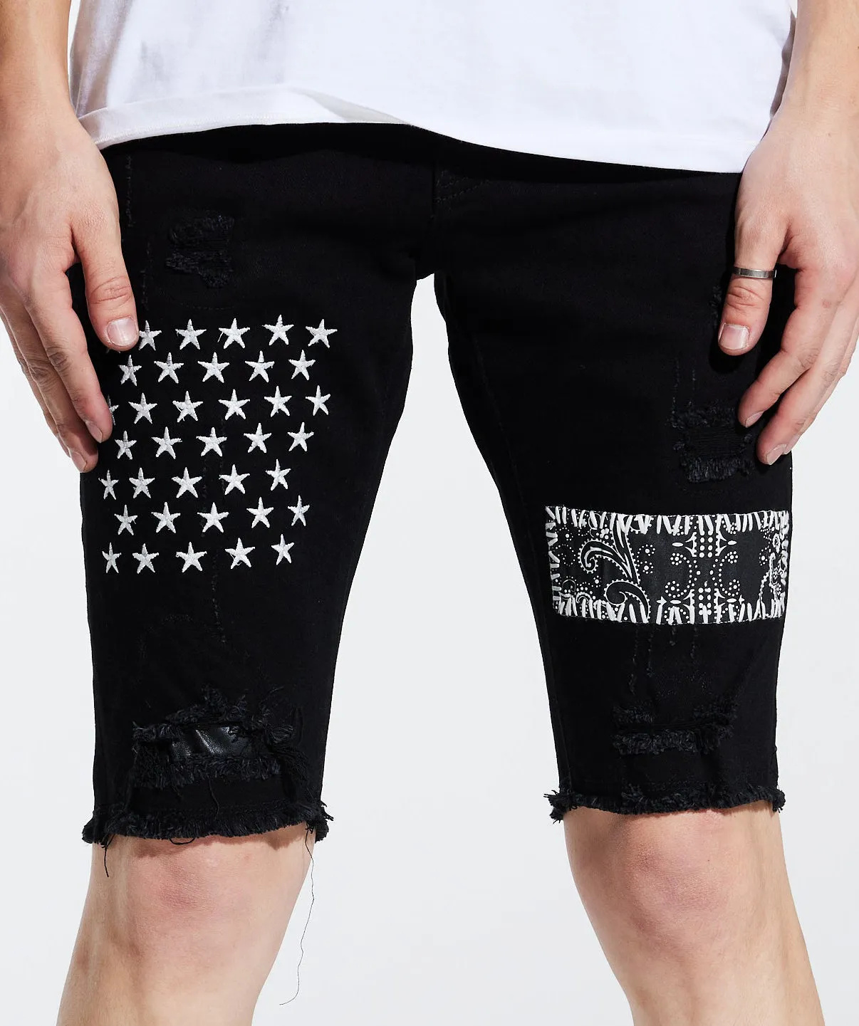 Summit Patchwork Shorts - Black