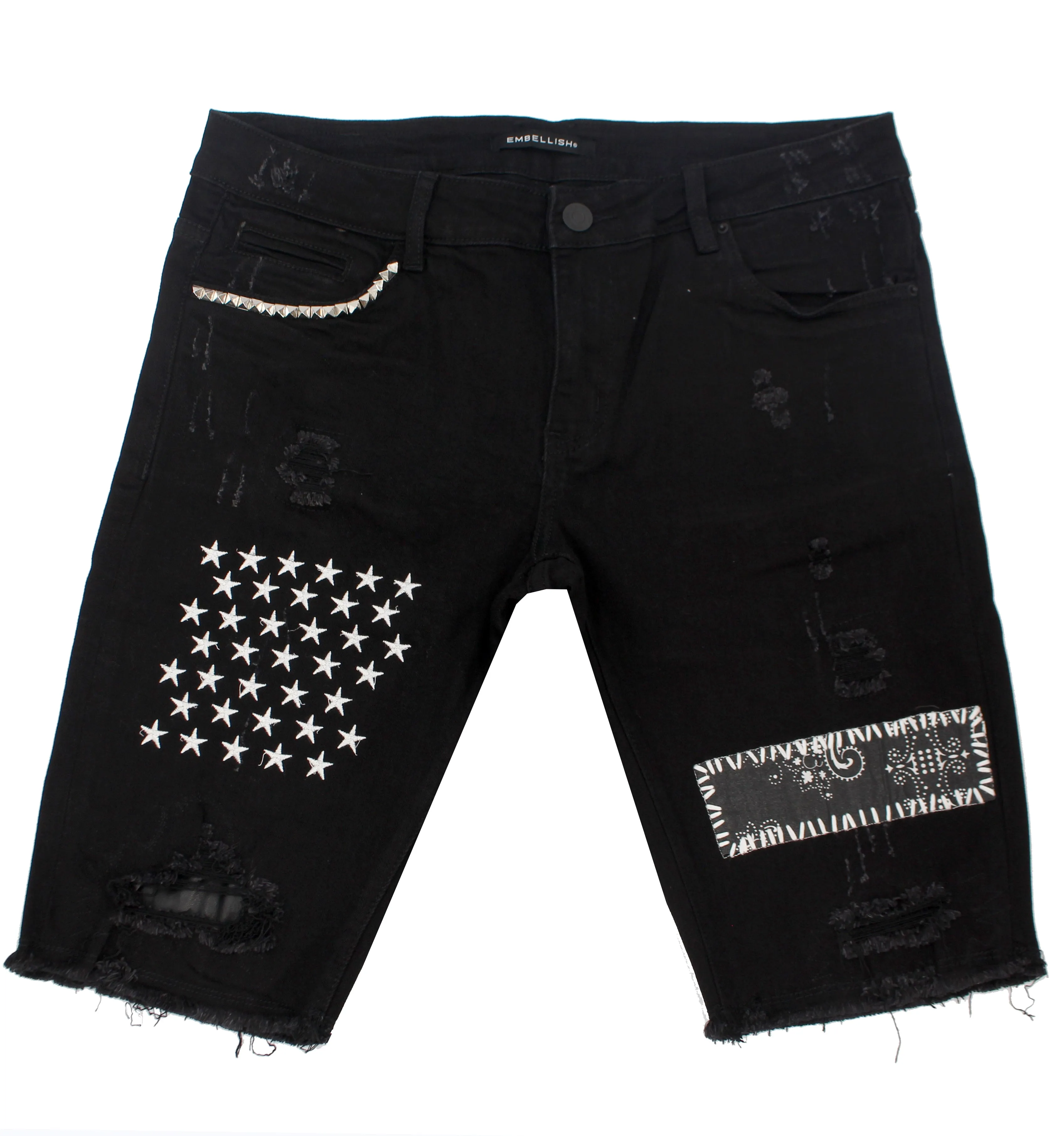 Summit Patchwork Shorts - Black