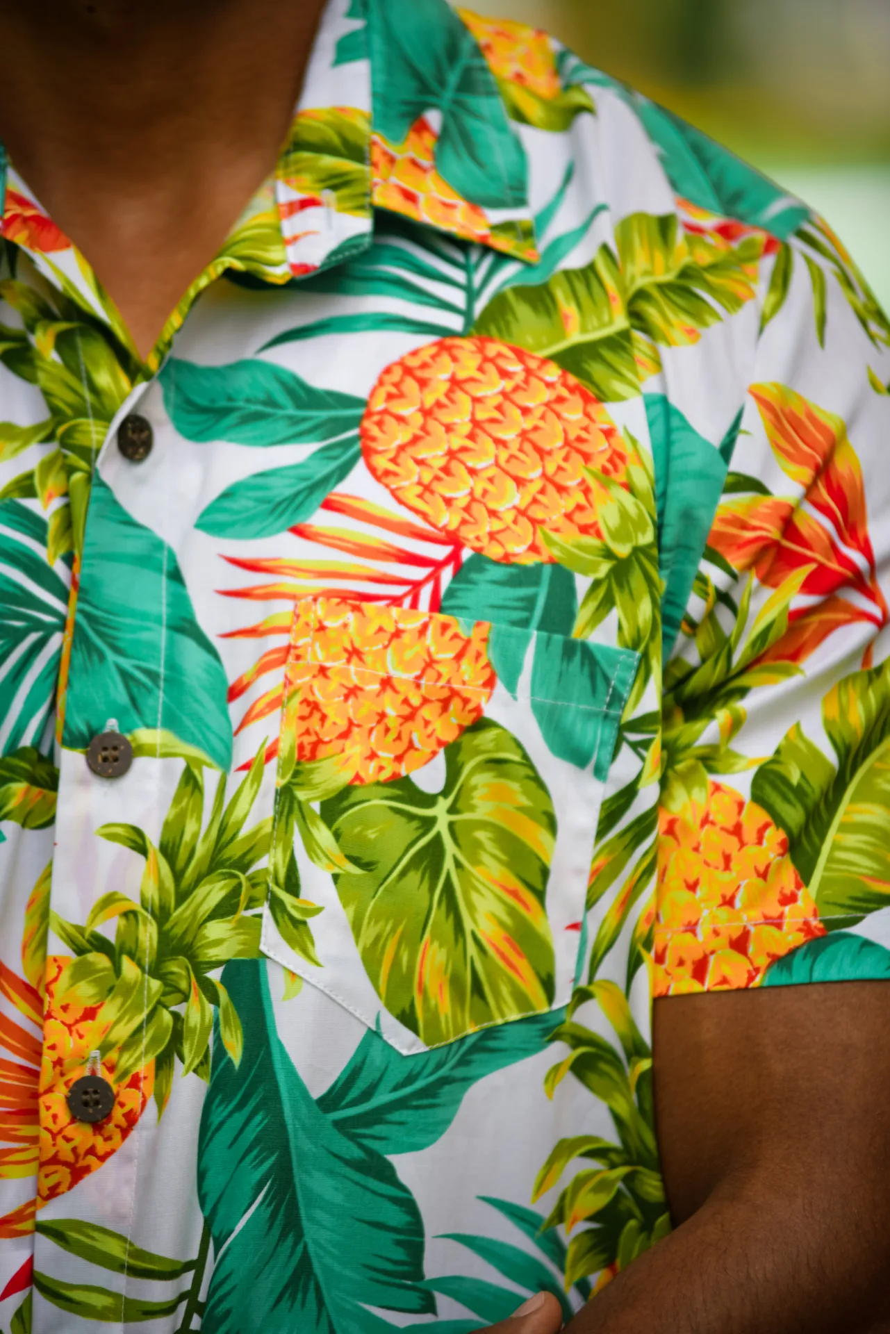 Sweet Pineapples (White) - Short Sleeve Shirt