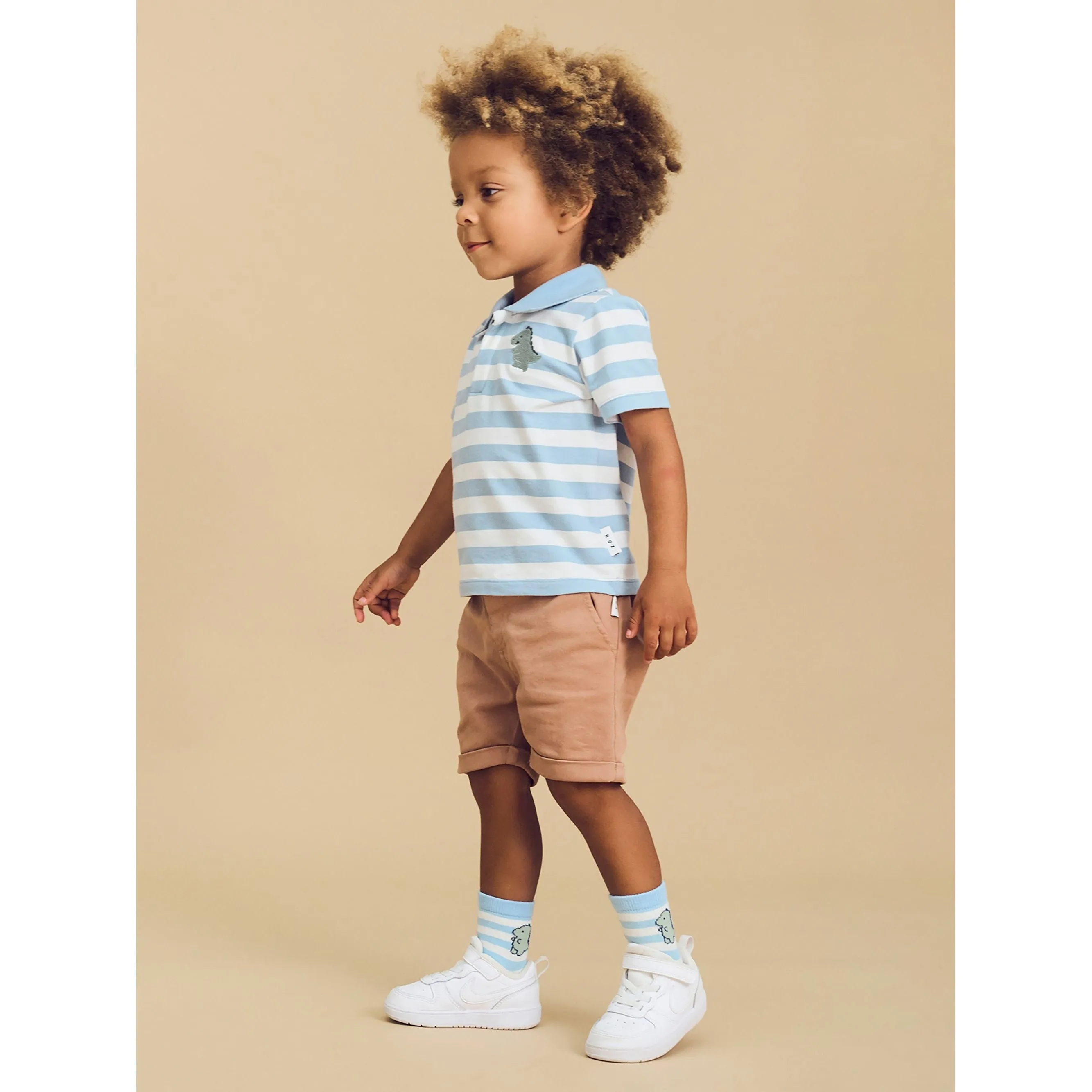 T-Rex Stripe Polo T-Shirt