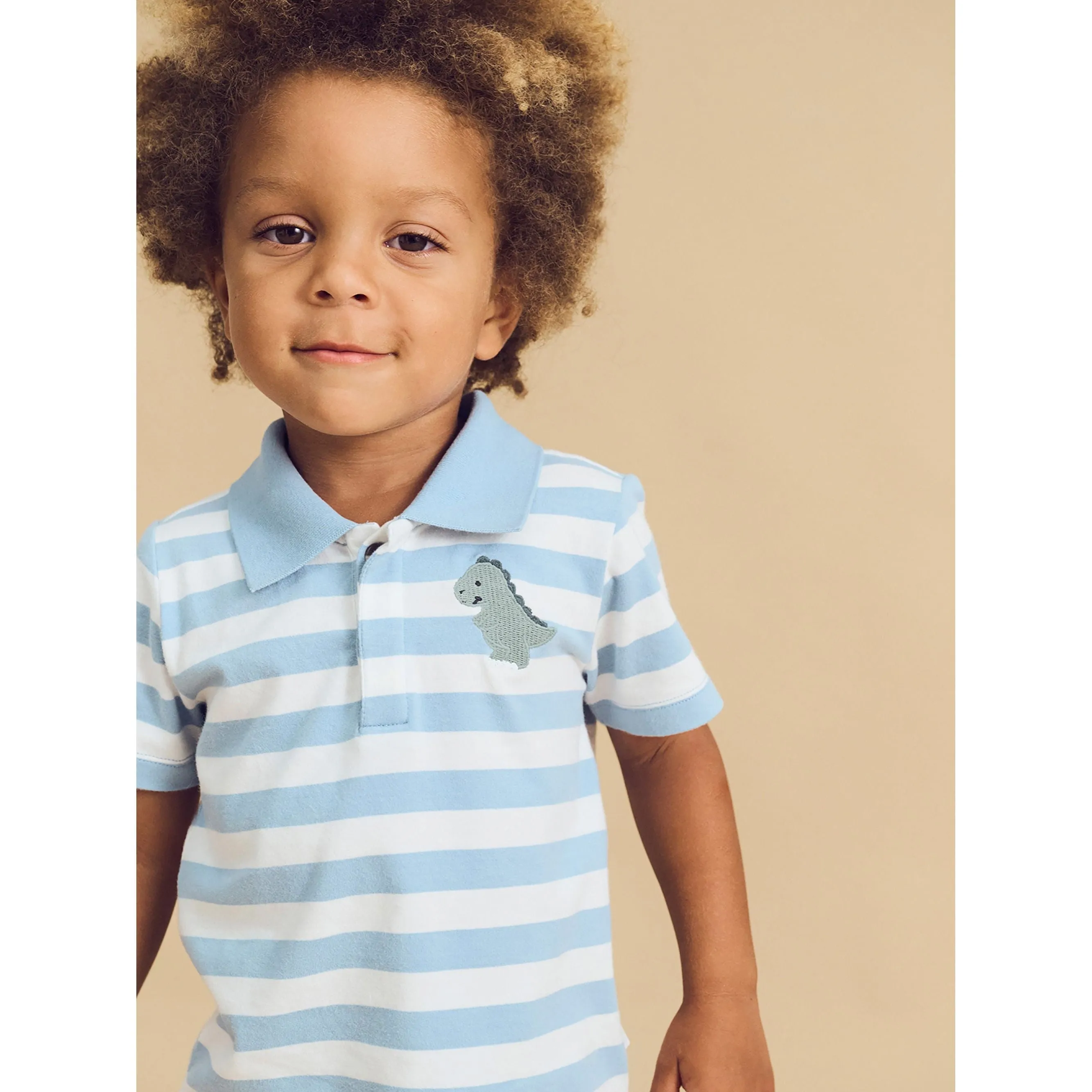 T-Rex Stripe Polo T-Shirt