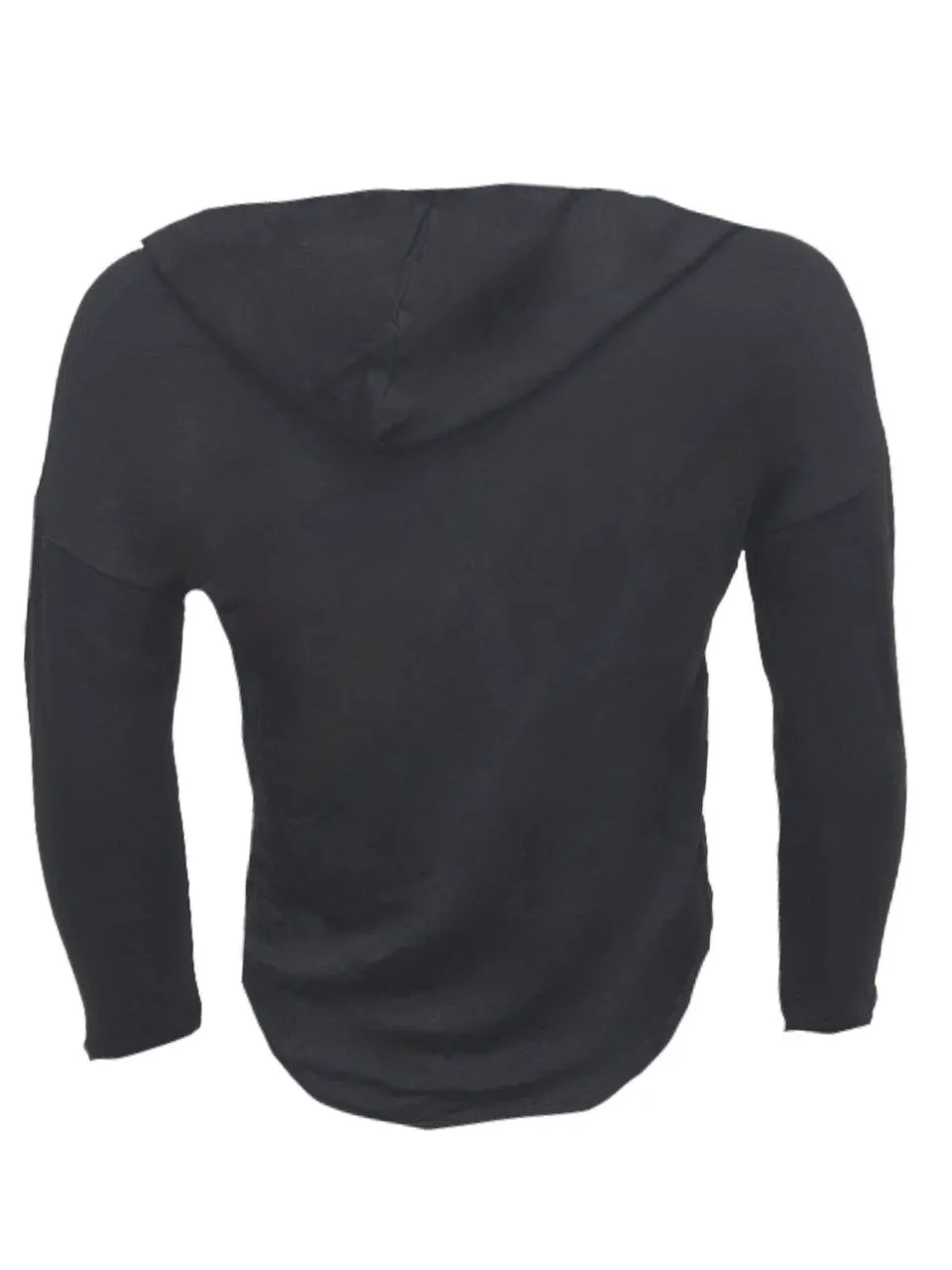 TEREZ Girl's Black Long Sleeve Hoodie #3228546 Medium NWT