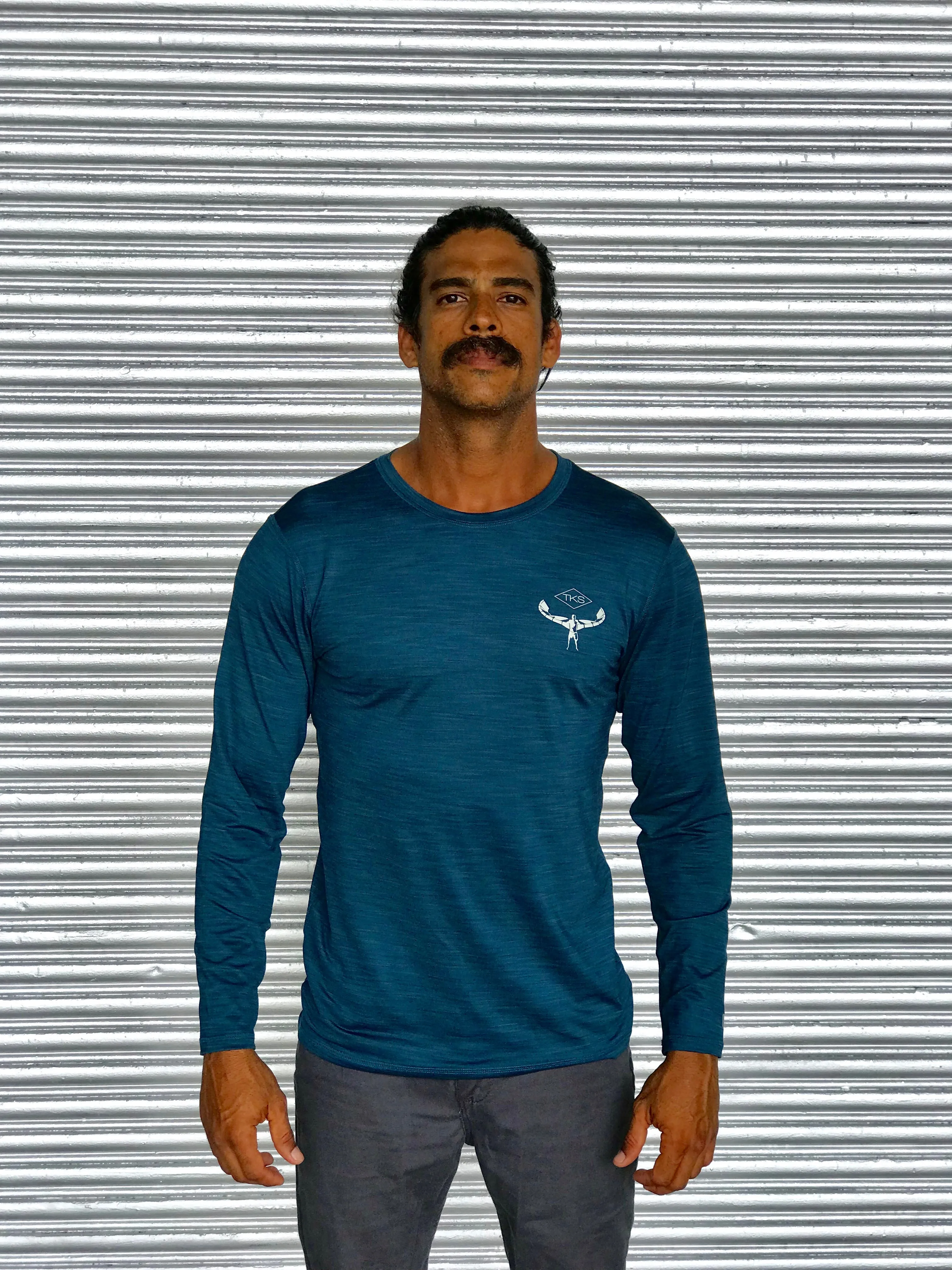 TKS Hybrid Pro Sunshirts - Deep Blue LS