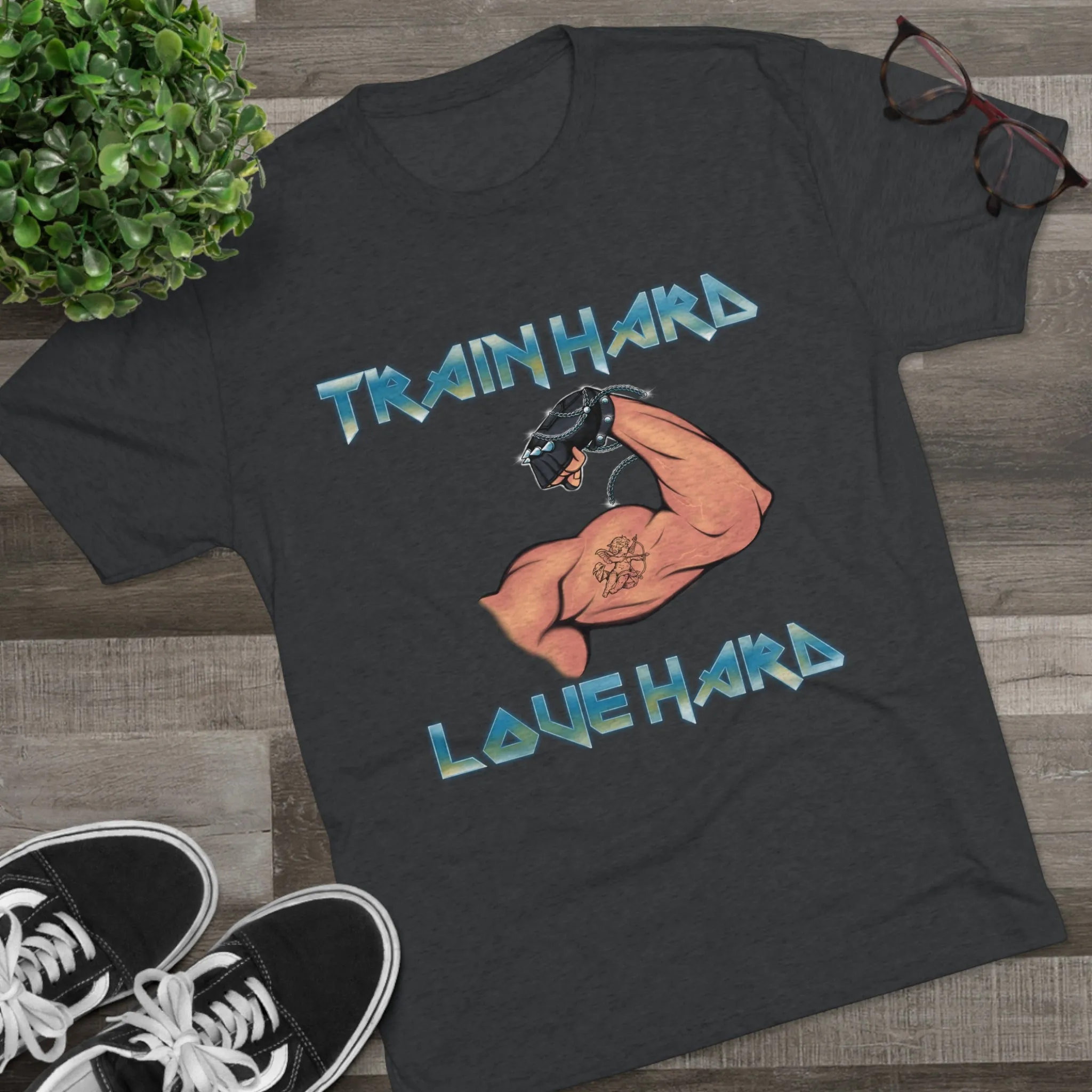 Train Hard / Love Hard Unisex Tri-Blend Crew Tee