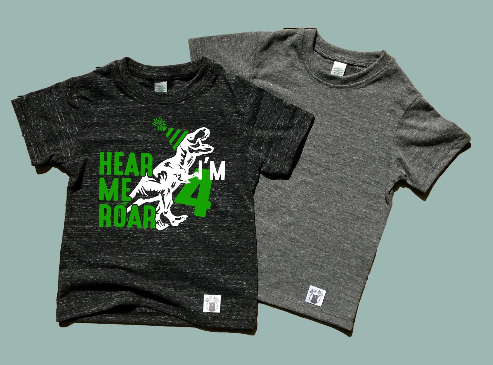 TREX Birthday Shirt | I'm Four Hear Me Roar Shirt - Kids Birthday Shirt