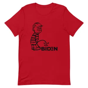 Trump piss on Biden Short-Sleeve Unisex T-Shirt